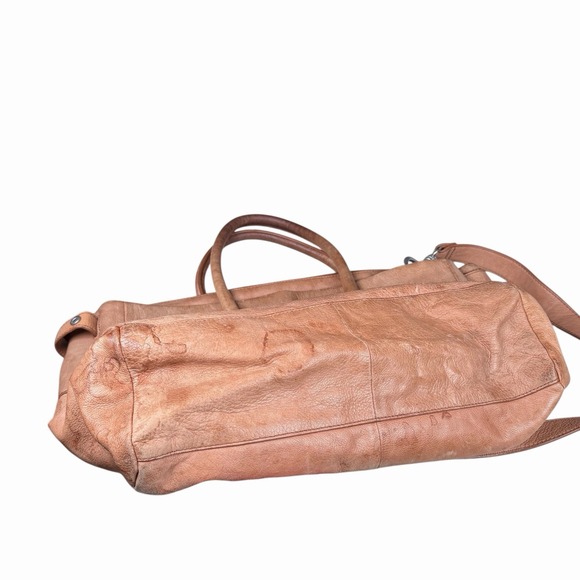 LIEBESKIND Women's Brown Large Leather Shoulder Handbag Bag w Detachable Strap - Picture 8 of 12